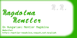 magdolna mentler business card